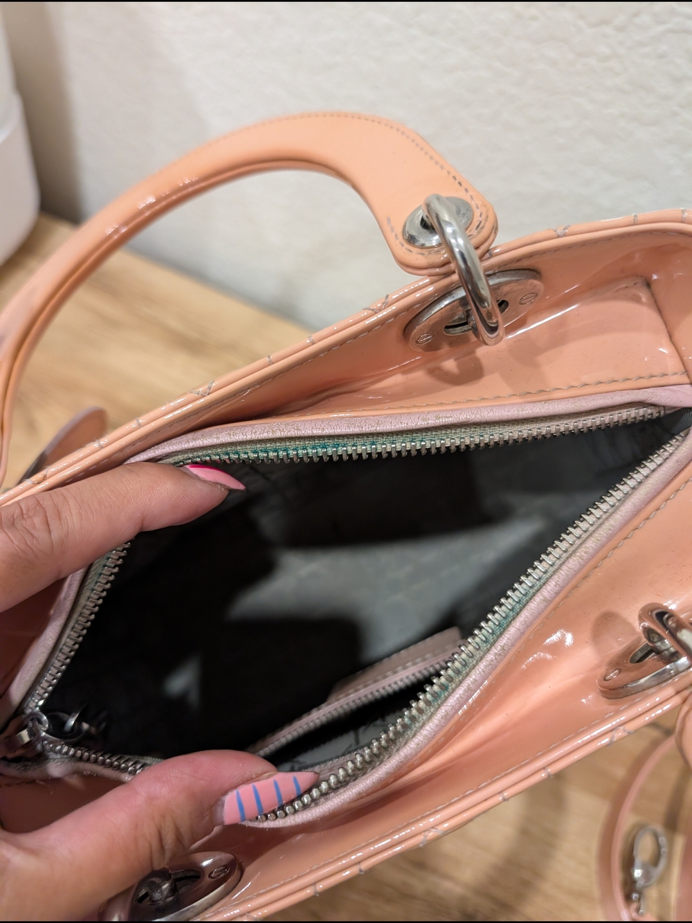 Dior Pink Quilted Lady Dior Top-Handle Satchel - Picture 7 of 10